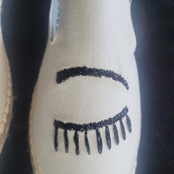 Chiara Ferragni Cream and Black Espadrilles. Sz 40. New In Box - Picture 5 of 9